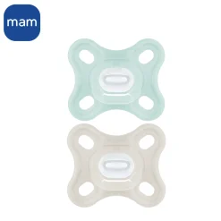 MAM BABY                    Sucette Comfort silicone et boîte stérilisation    Bleu