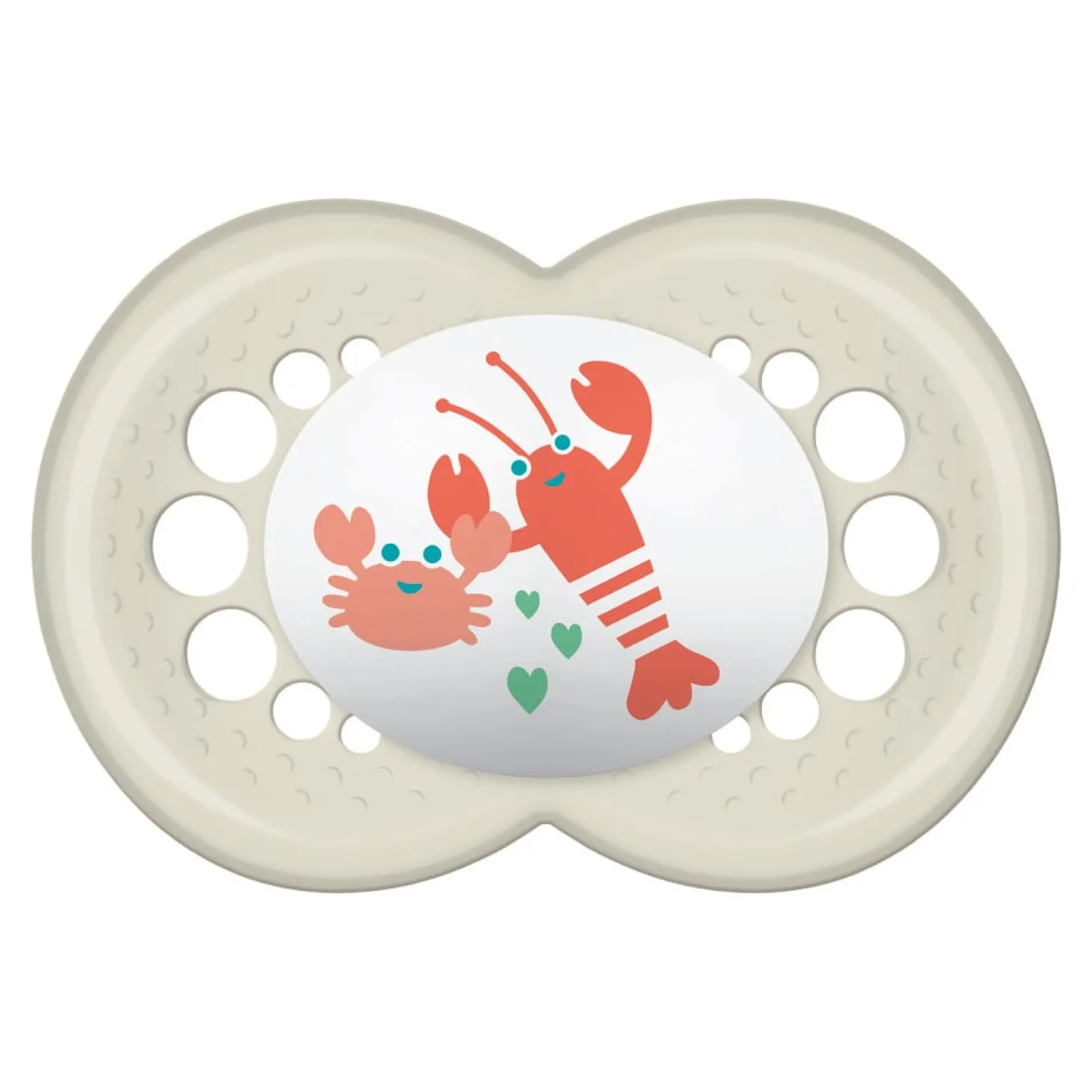 MAM BABY 2 sucettes décor + boîte stérilisation Panaché 6 mois+