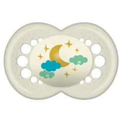 MAM BABY 2 sucettes Nuit + boîte de stérilisation Panaché 18 mois+