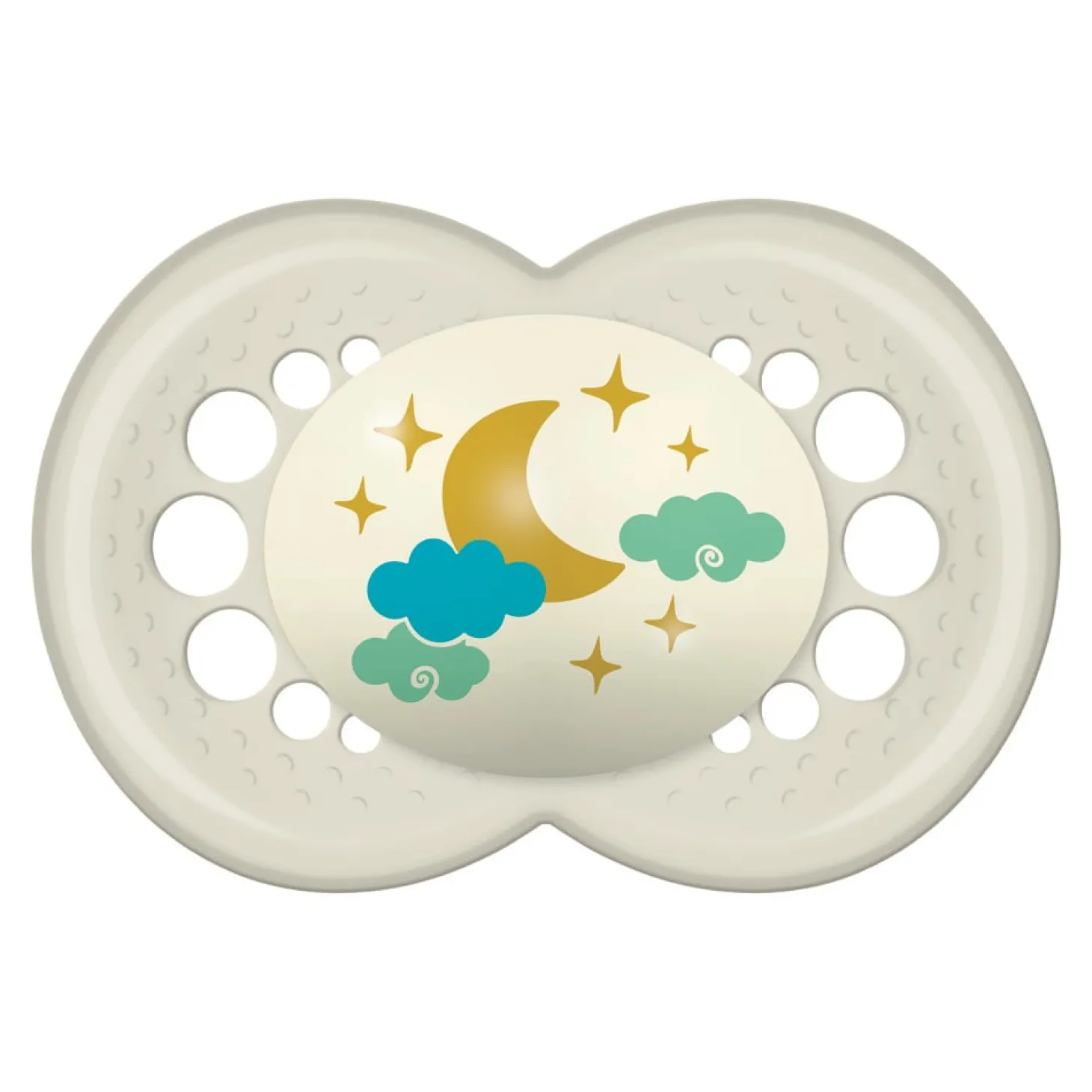 MAM BABY 2 sucettes Nuit + boîte de stérilisation Panaché 18 mois+