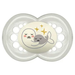 MAM BABY 2 sucettes Nuit + boîte de stérilisation Panaché 18 mois+