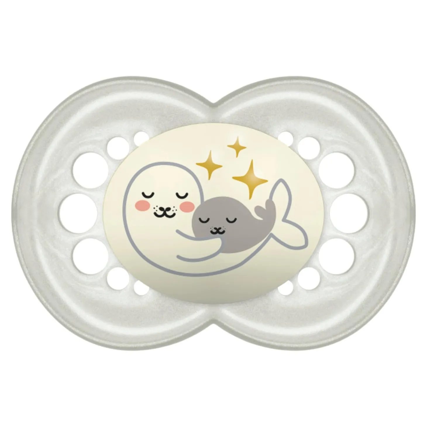MAM BABY 2 sucettes Nuit + boîte de stérilisation Panaché 18 mois+