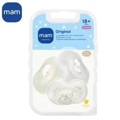 MAM BABY                    3 sucettes Original    Beige            18 mois+
