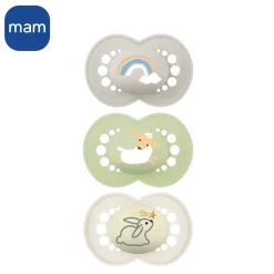 MAM BABY                    3 sucettes Original    Beige            18 mois+