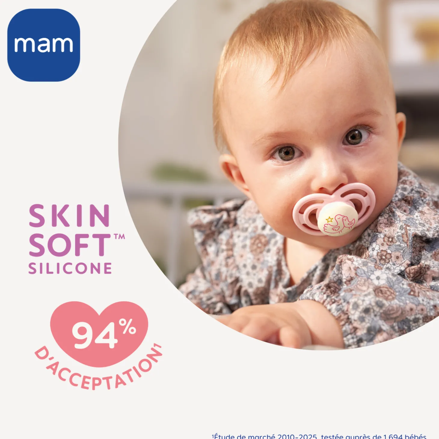 MAM BABY 2 sucettes Perfect nuit Tendance 18 mois+