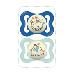 MAM BABY                    Sucette supreme nuit silicone X 2    Panaché            0-6 mois