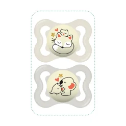 MAM BABY Sucette supreme nuit silicone X 2 Panaché 0-6 mois
