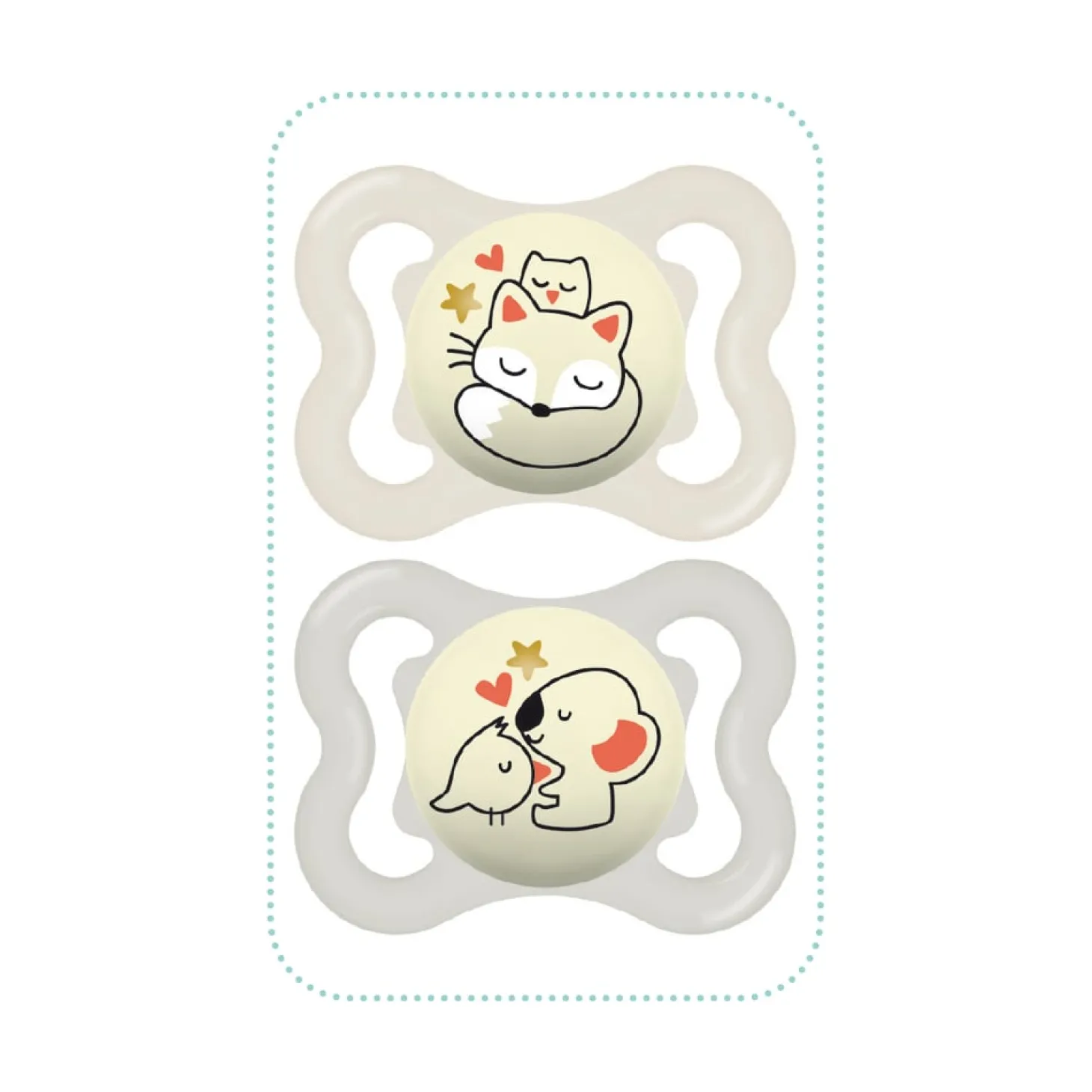 MAM BABY Sucette supreme nuit silicone X 2 Panaché 0-6 mois
