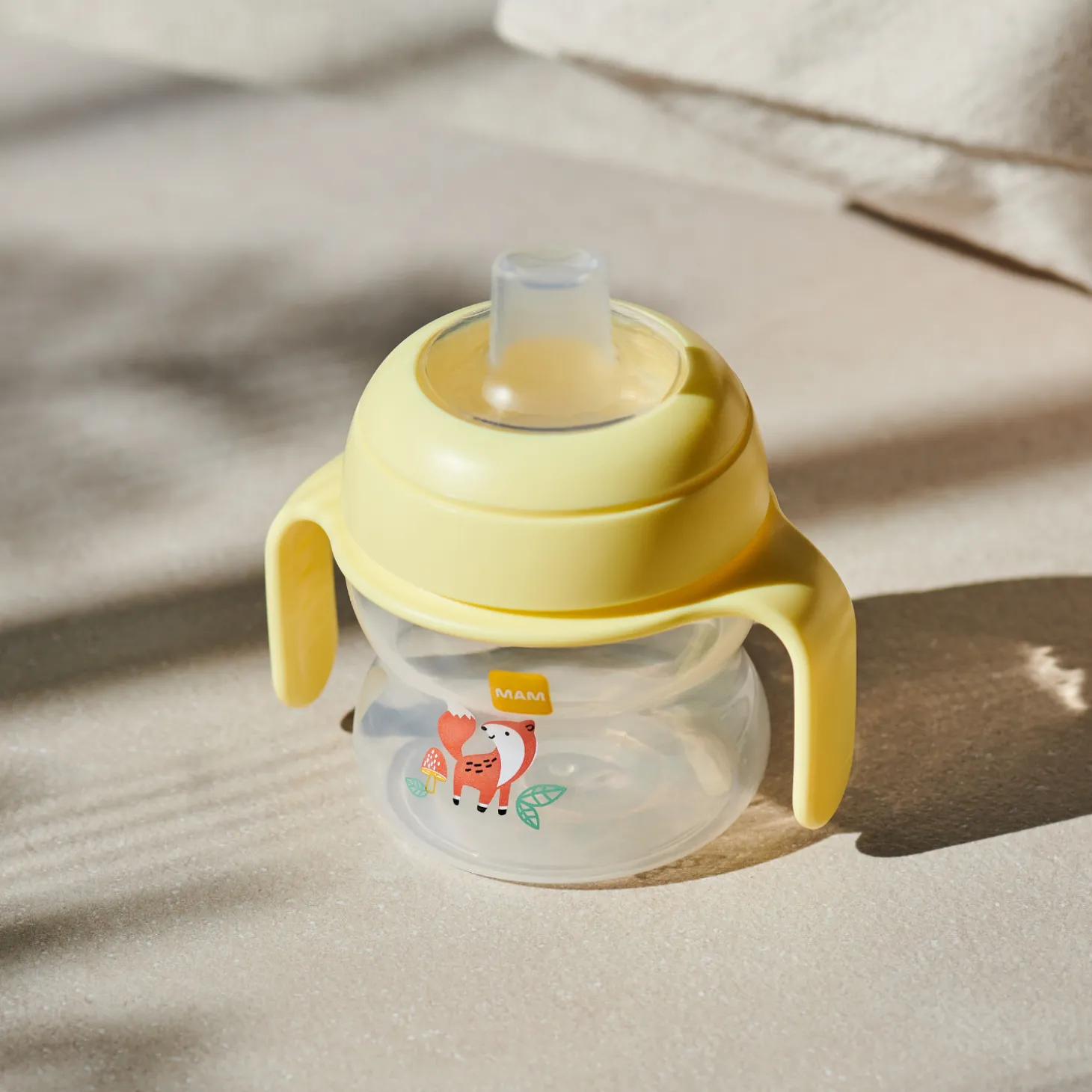 MAM BABY Tasse à bec souple silicone avec anses Panaché 150 Ml