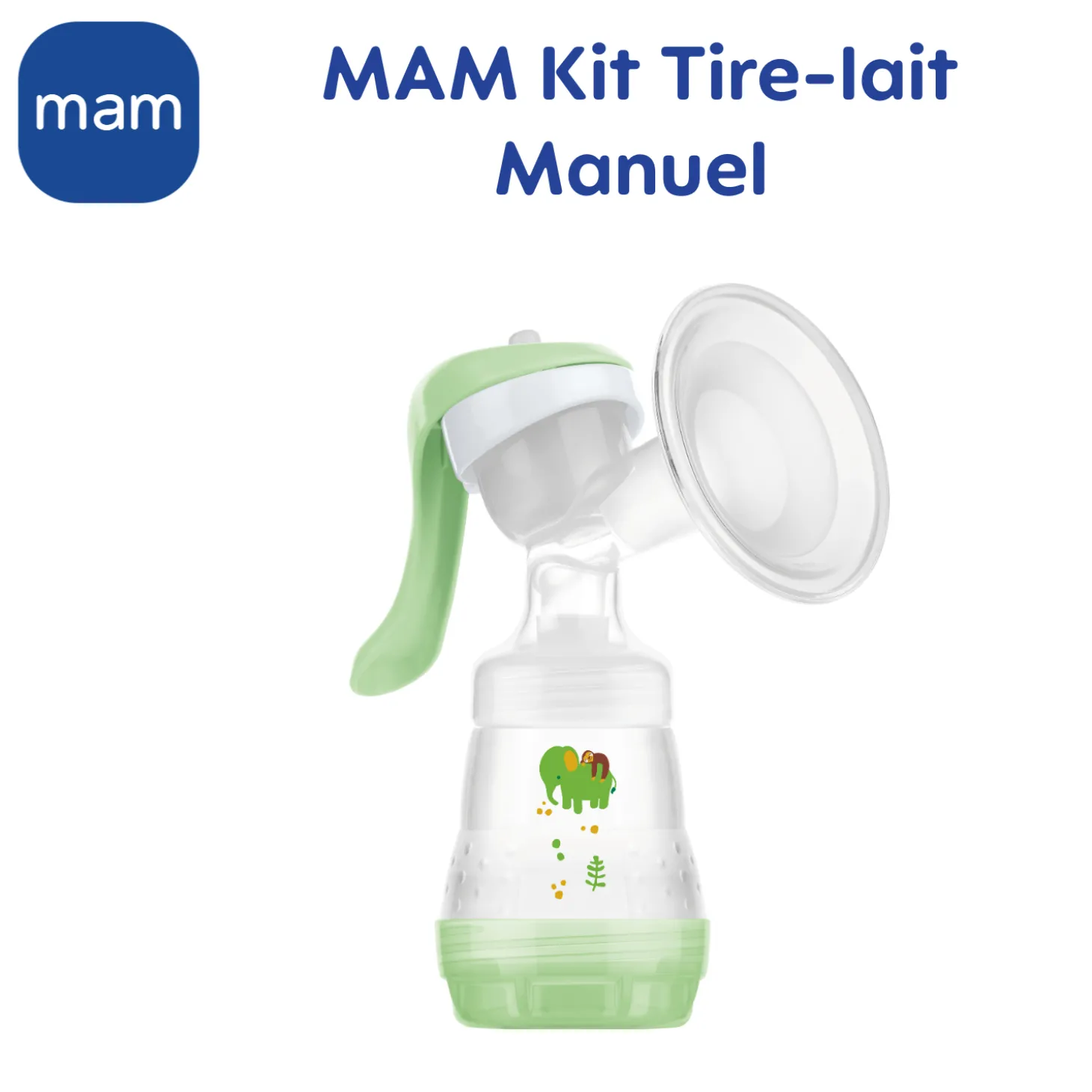 MAM BABY Tire-lait manuel avec kit d'allaitement Vert