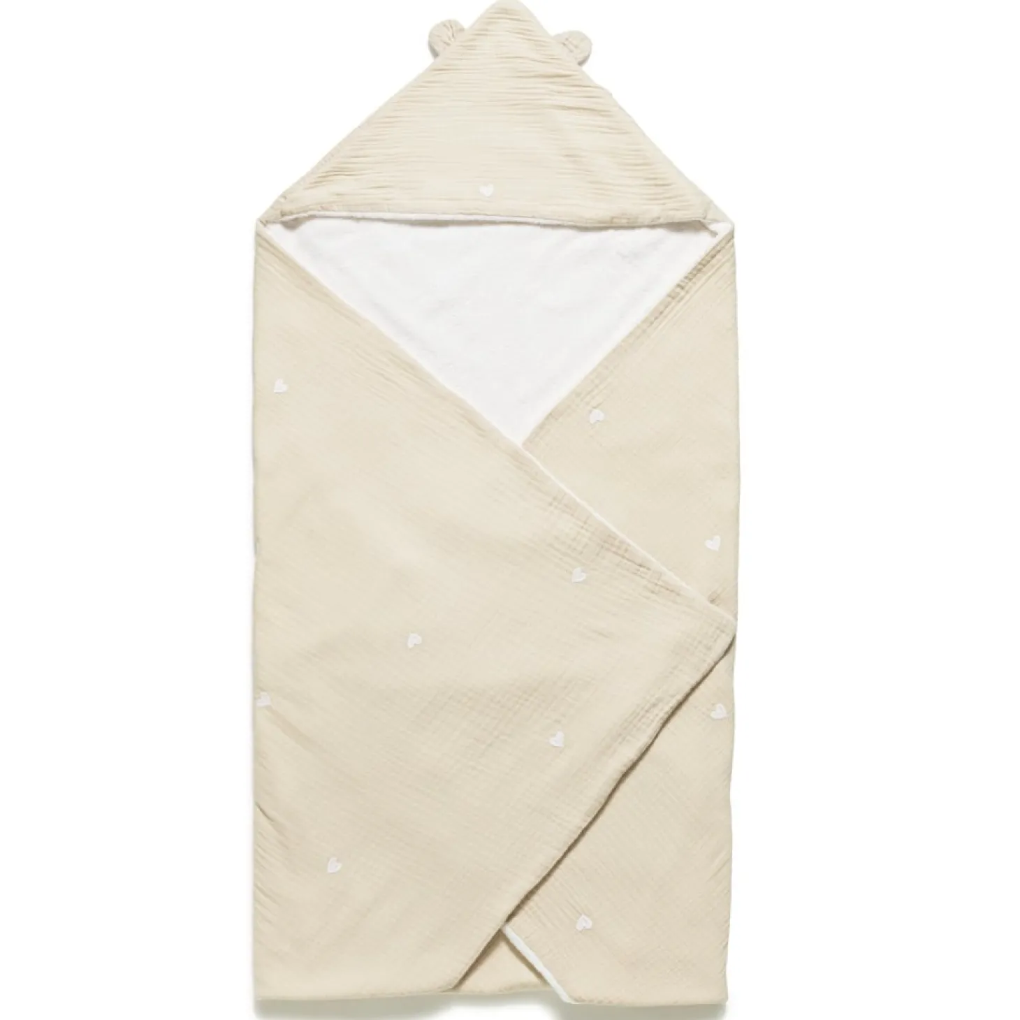 Marèse Cape de Bain Fluffy Soleil d'amour Beige 100x100 cm