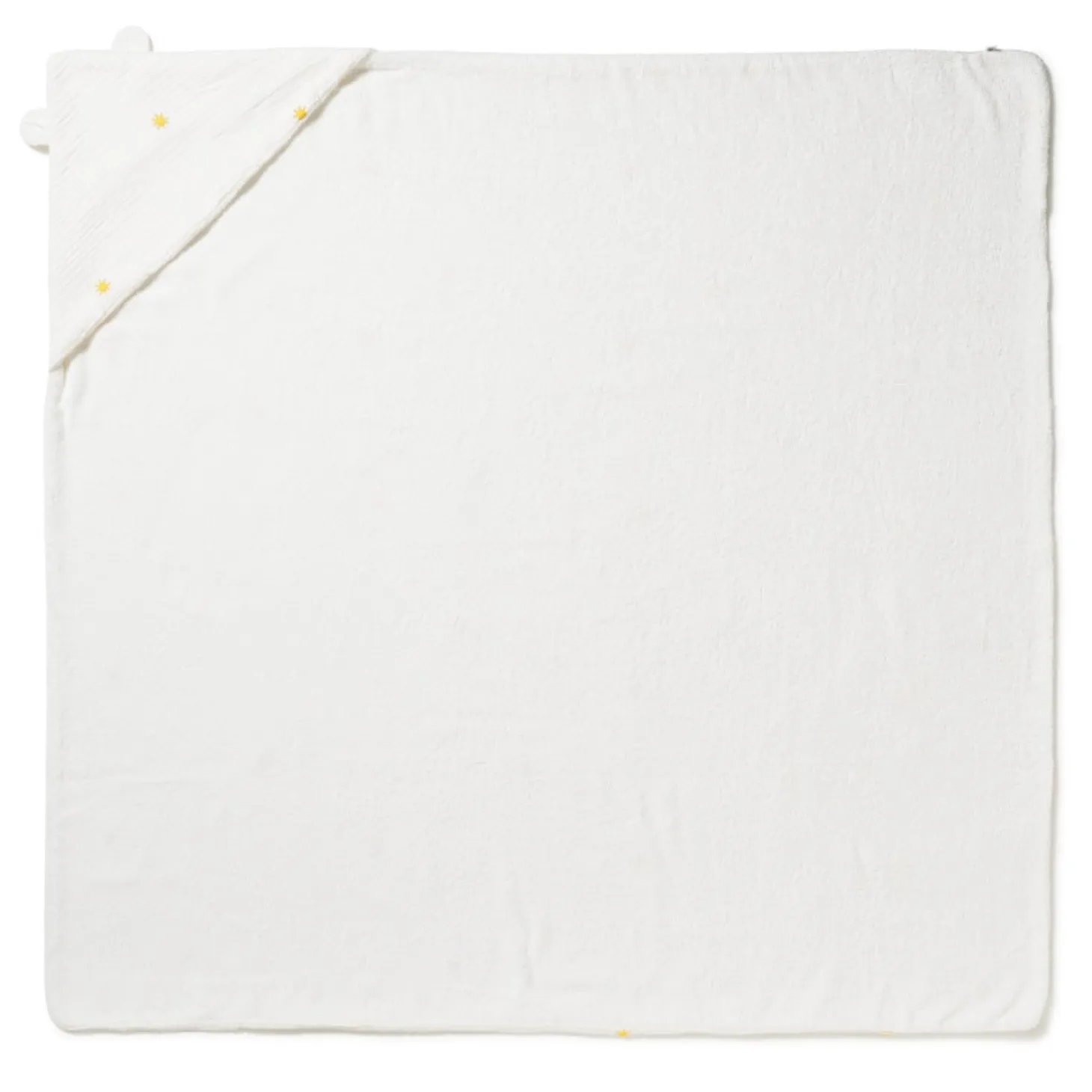 Marèse Cape De Bain Plume Soleil d'amour Blanc 100x100 cm