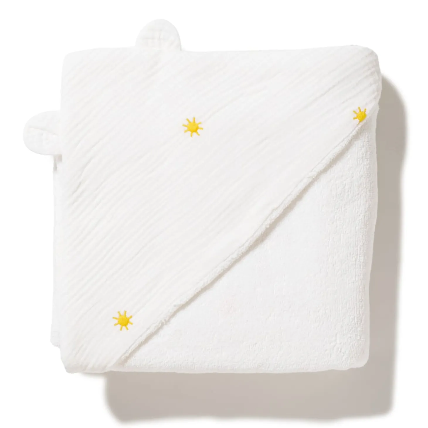 Marèse Cape De Bain Plume Soleil d'amour Blanc 100x100 cm