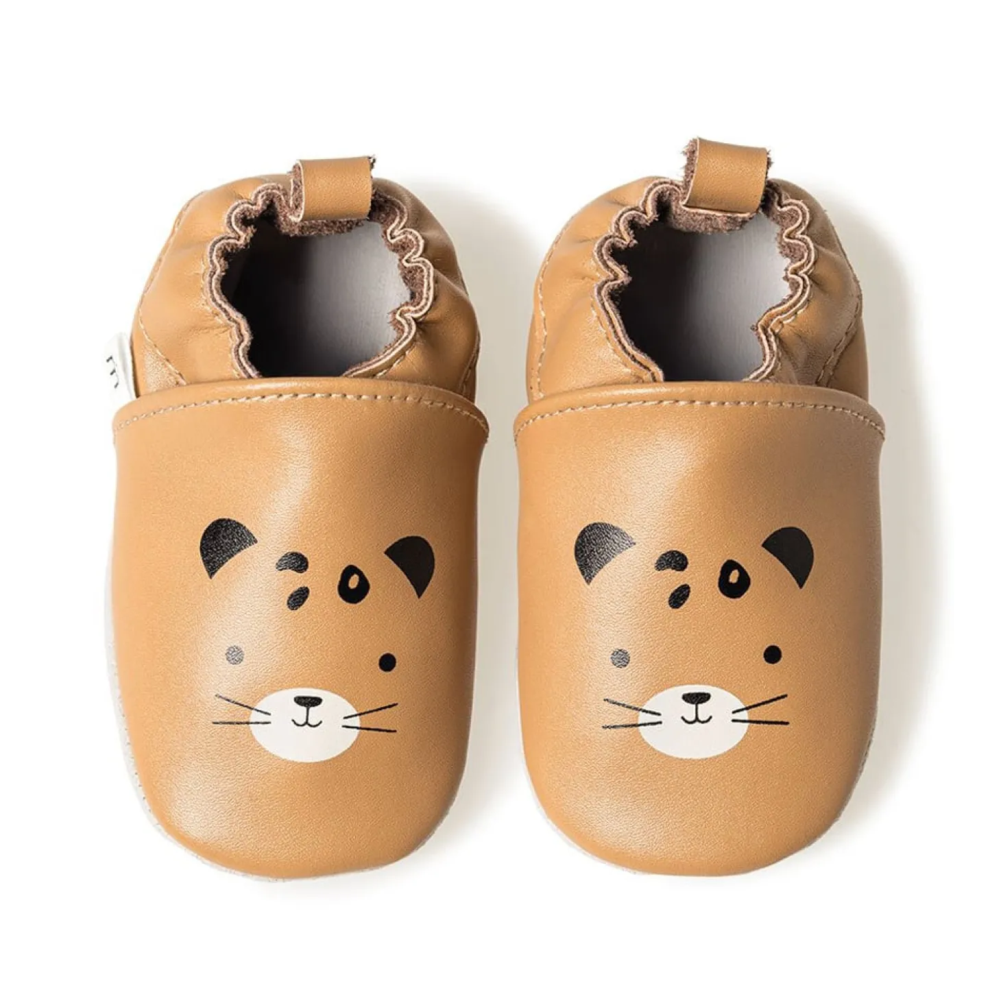 Marèse Chaussons Cuir Beige camel