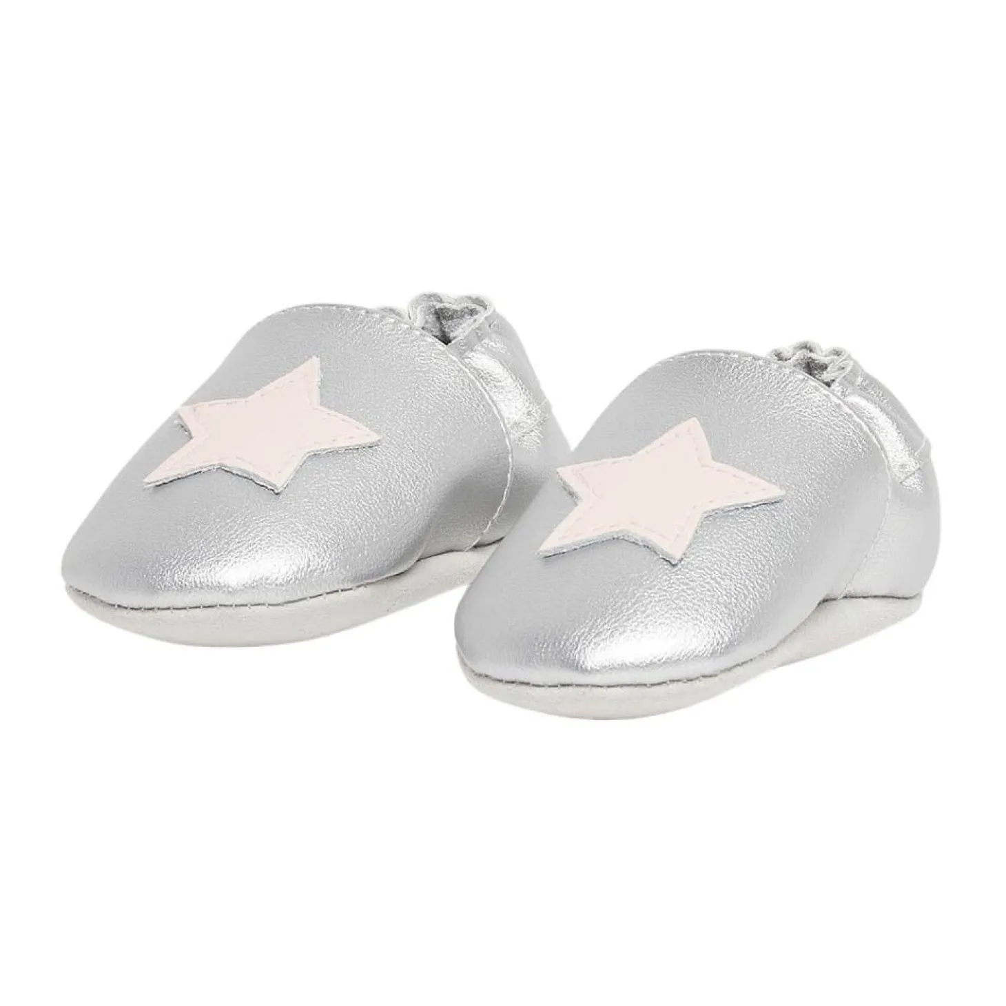 Marèse Chaussons Cuir Grey Silver Stars 19 - 20 mois