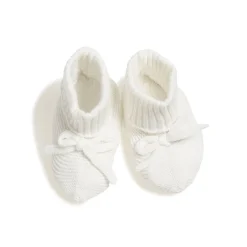Marèse                    Chaussons Tricot Flour    Ecru