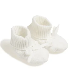 Marèse Chaussons Tricot Flour Ecru