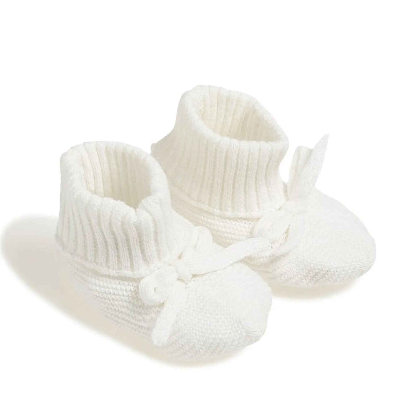 Marèse Chaussons Tricot Flour Ecru