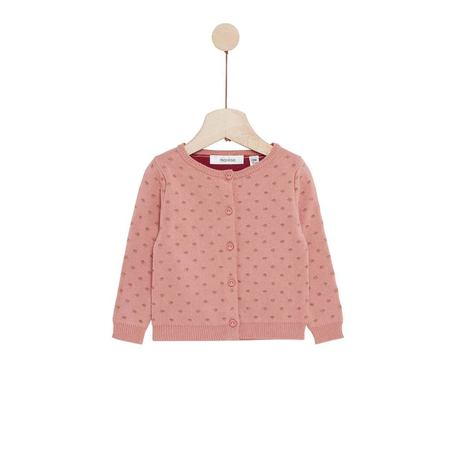 Marèse FLO Cardigan rose rosetta 9 mois