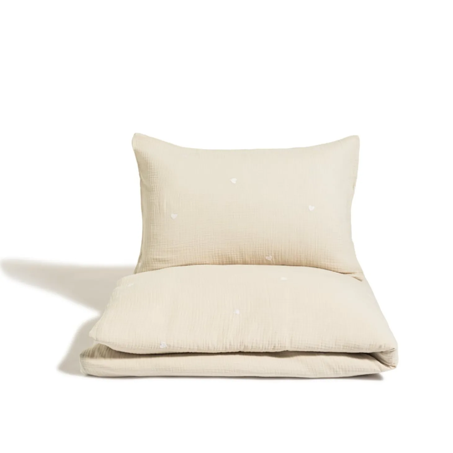 Marèse Housse De Couette+ Taie Fluffy Soleil d'amour Beige 100 x 140 cm