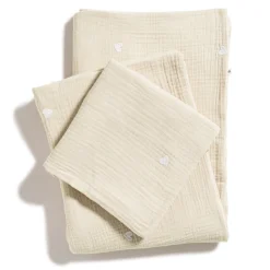 Marèse Housse De Couette+ Taie Fluffy Soleil d'amour Beige 100 x 140 cm