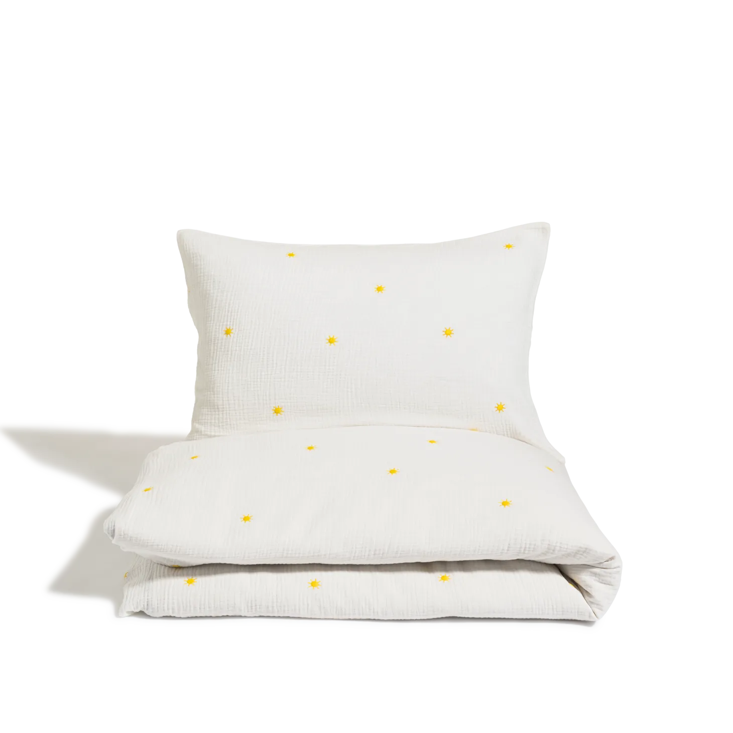 Marèse Housse De Couette + Taie Plume Soleil d'amour Blanc 100 x 140 cm