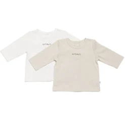 Marèse                    Lot de 2 Teeshirts ML    Beige sarrazin