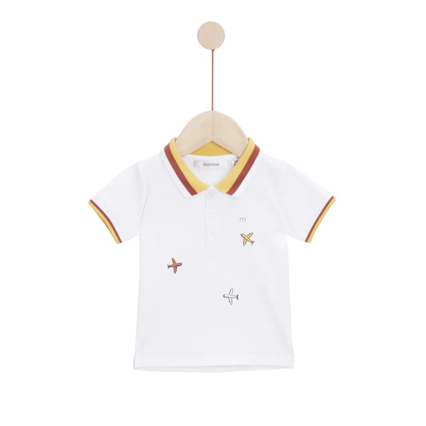 Marèse Polo manches courtes Escapade au soleil Blanc Fresh 18 mois