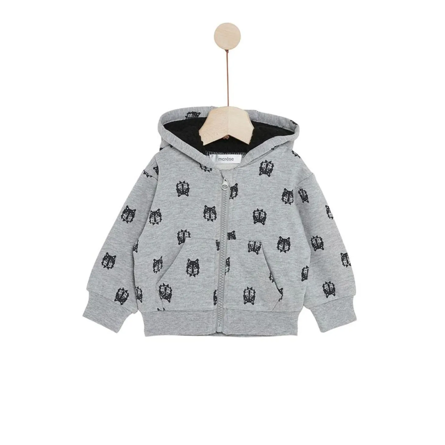 Marèse Veste avec capuche Mon grand loup marron hazelnut 36 mois