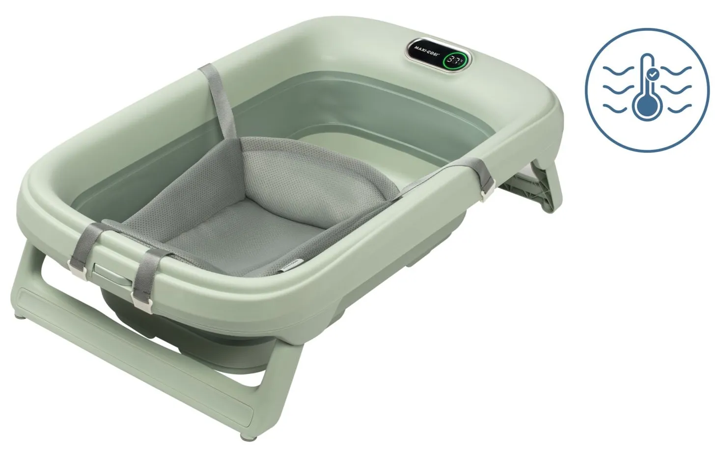 Maxi Cosi Baignoire Indigo Plus + Insert nouveau-né Sage Green