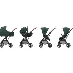 Maxi Cosi                    Poussette Leona 2    Twillic Green Frame / Brown Leather