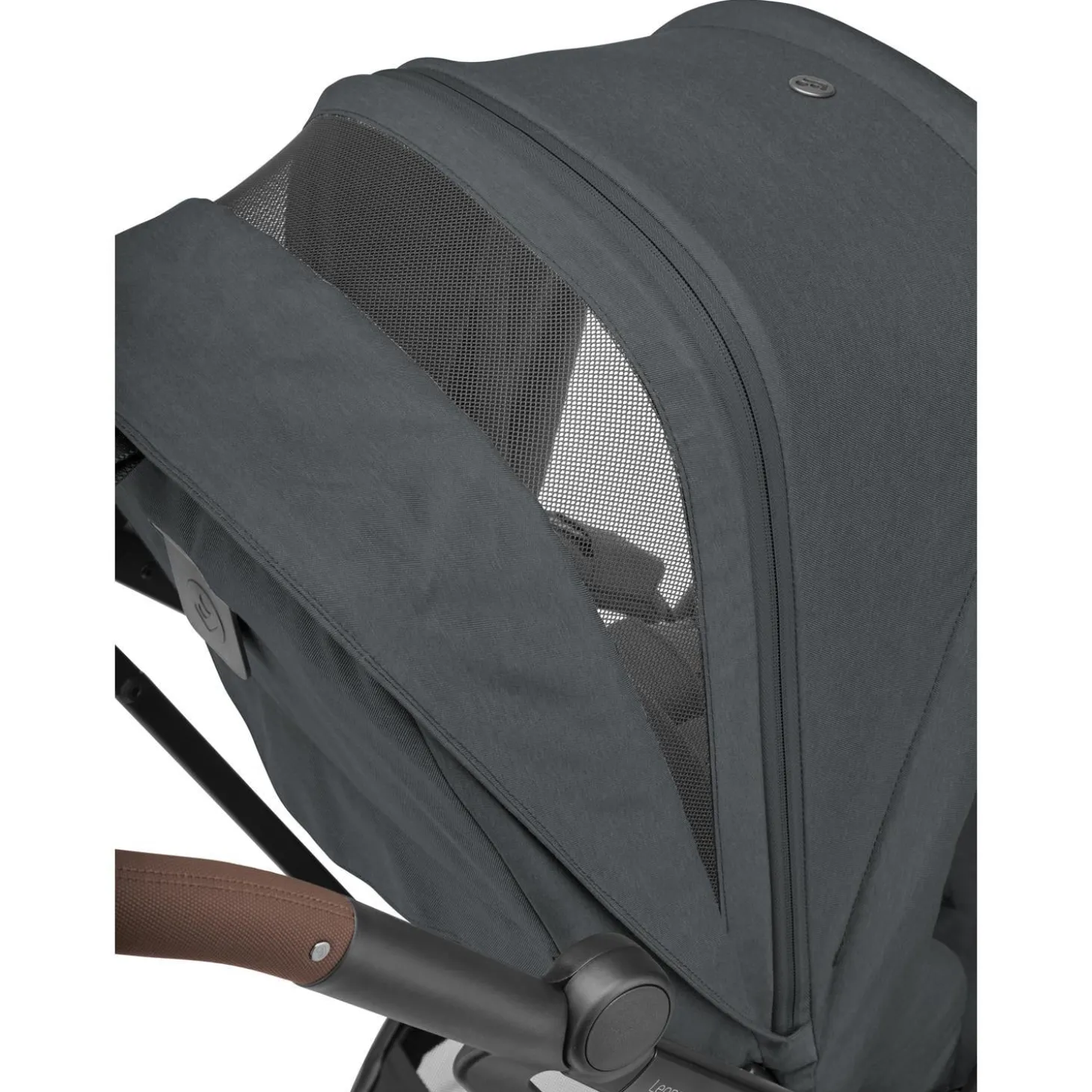 Maxi Cosi Poussette Leona 2 Twillic Graphite Frame / Brown Leather