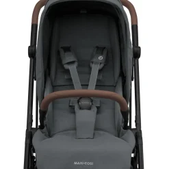Maxi Cosi Poussette Leona 2 Twillic Graphite Frame / Brown Leather
