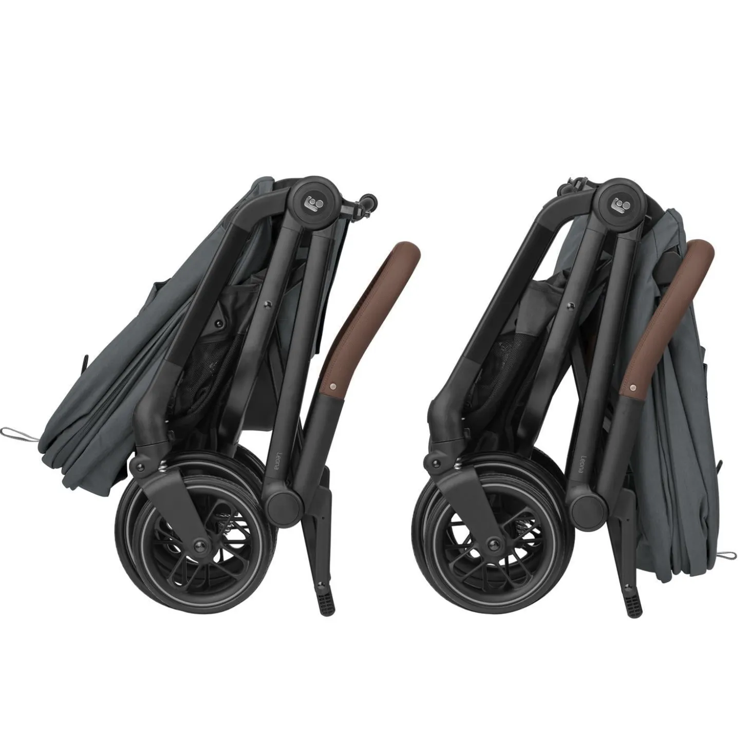 Maxi Cosi Poussette Leona 2 Twillic Graphite Frame / Brown Leather