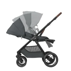 Maxi Cosi Poussette Oxford Twillic Graphite Dark Frame/Brown Leather