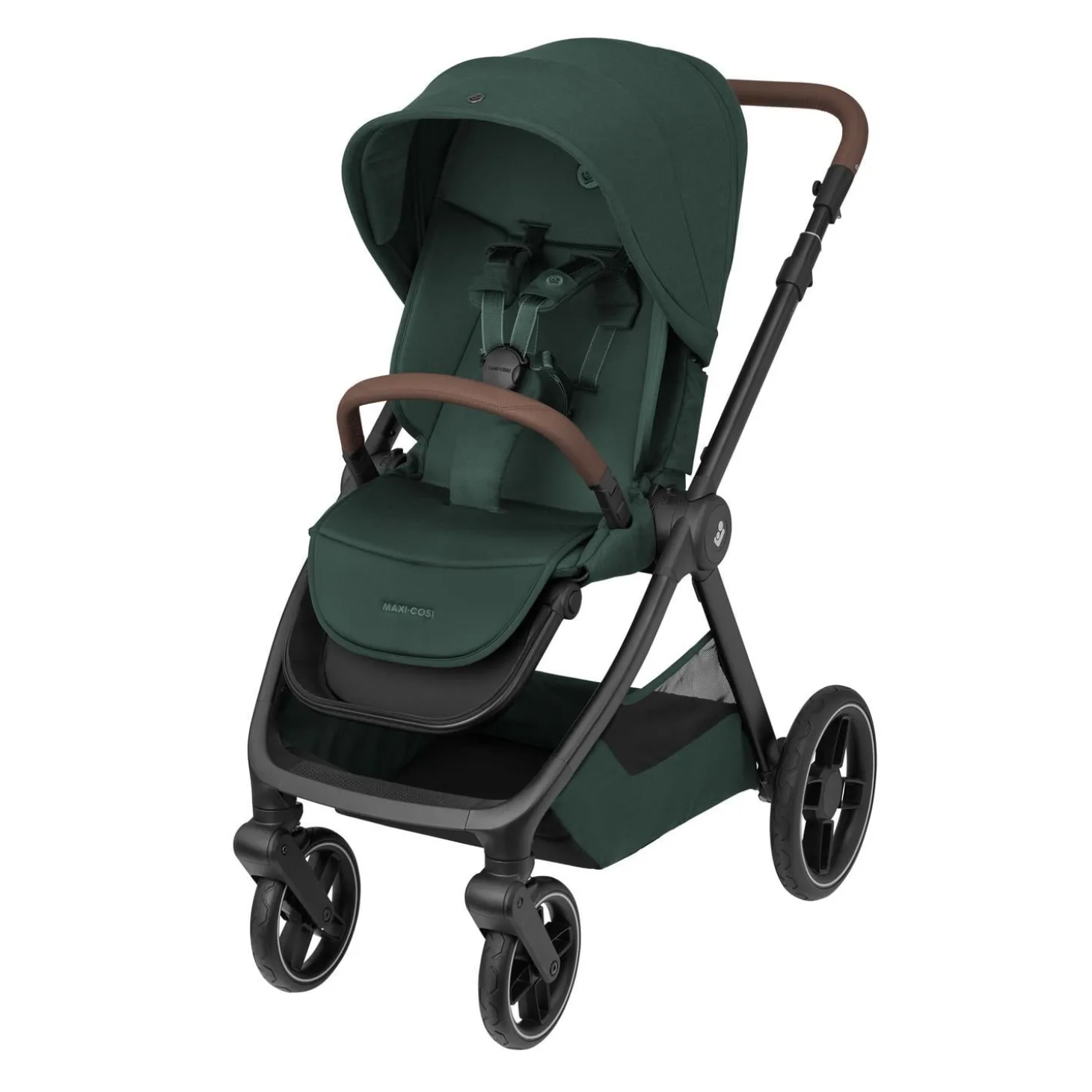 Maxi Cosi Poussette Oxford Twillic Green Dark Frame/Brown Leather