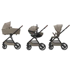 Maxi Cosi Poussette Oxford Twillic Truffle Dark Frame/Brown Leather