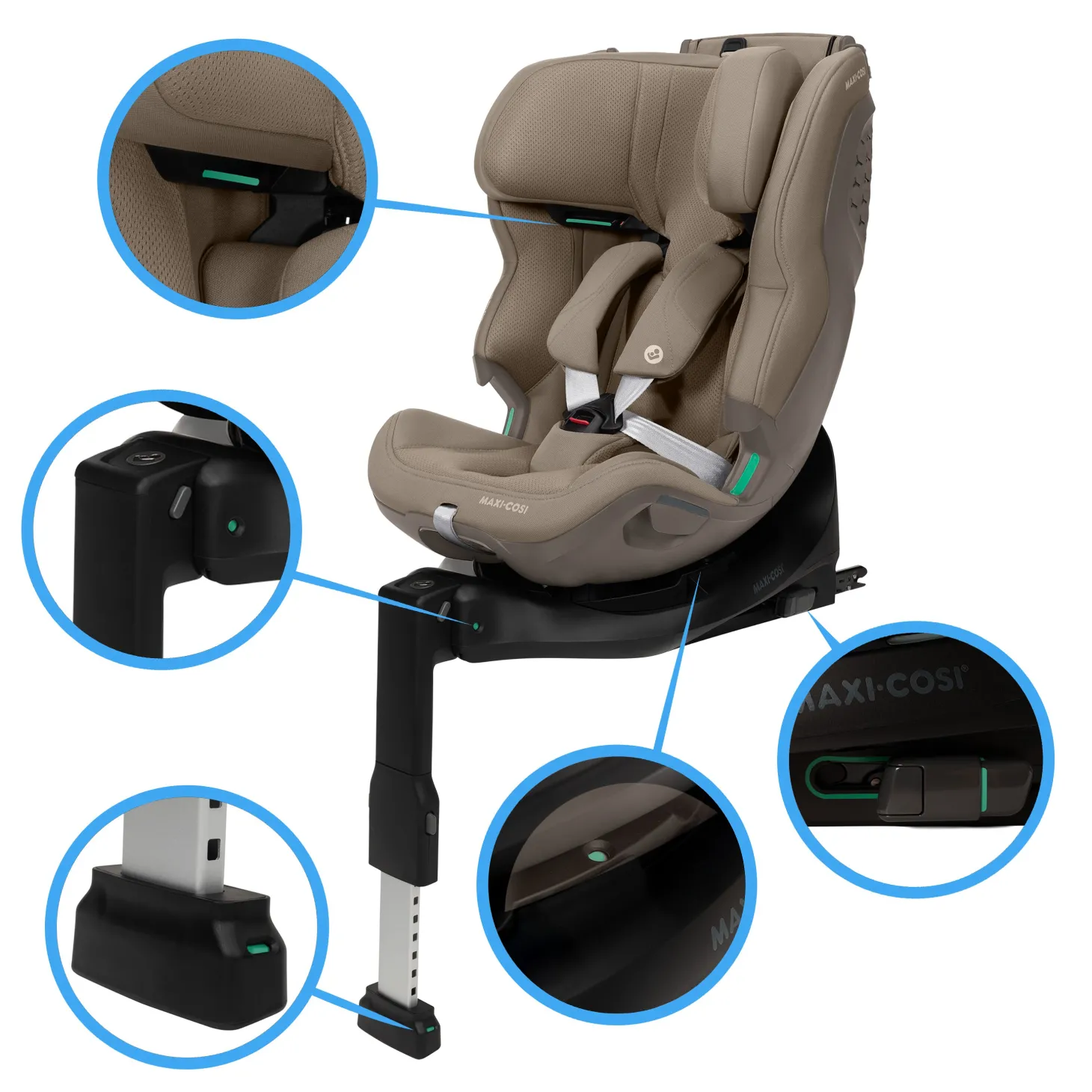 Maxi Cosi Siège Auto Emerald 360 Plus Authentic Truffle