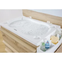 Micuna Commode à langer avec baignoire Martha Marron