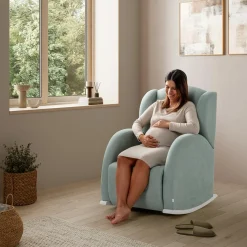 Micuna Fauteil d'Allaitement Flor Blanc Boucle Gris