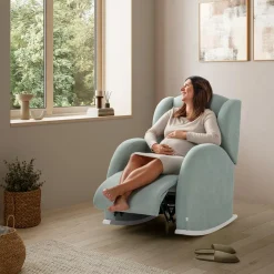 Micuna                    Fauteil d'Allaitement Flor Slow Systems    Blanc Boucle Gris