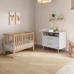 Micuna Lit bébé à bascule Annie Marron 60x120 cm