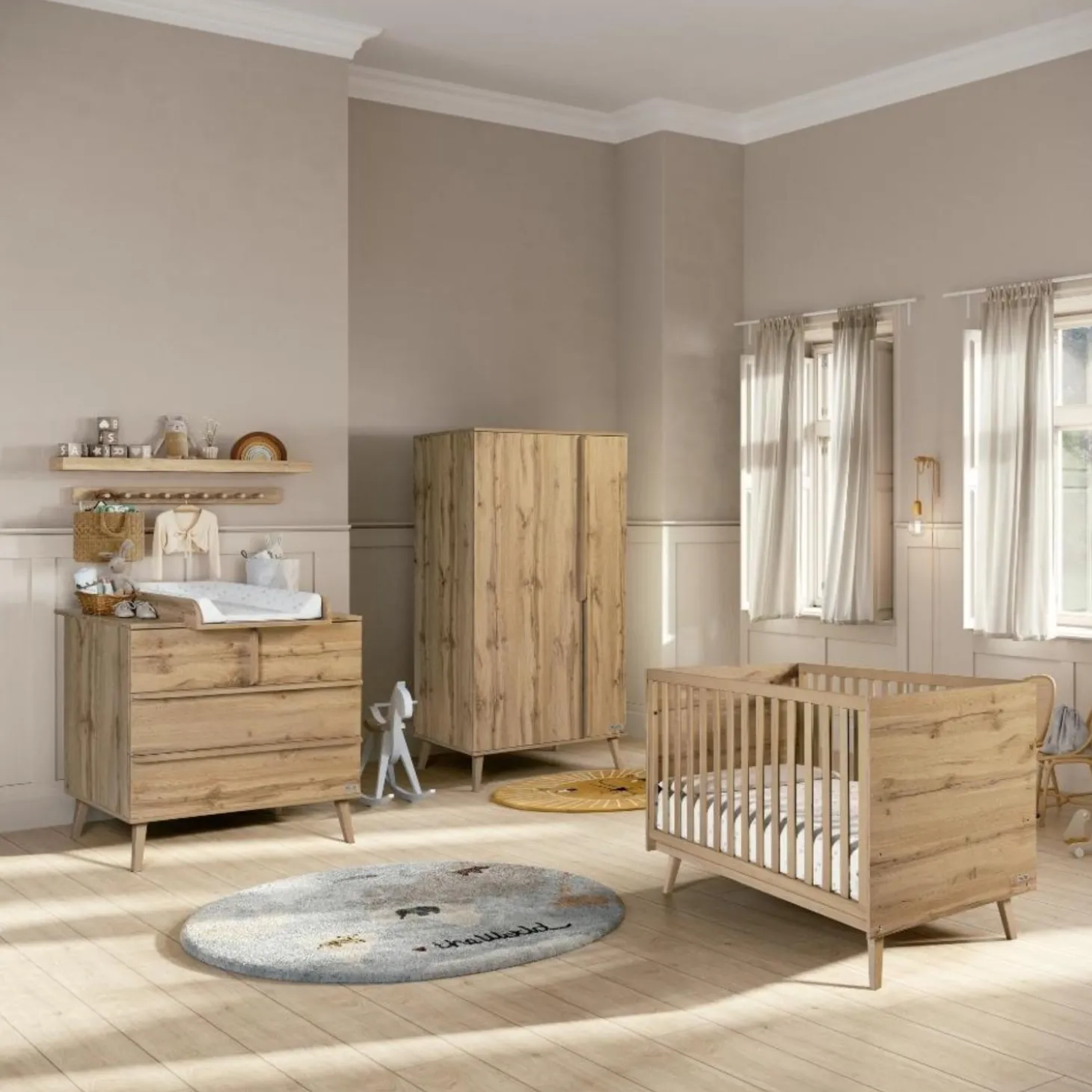 Micuna Lit bébé big Martha Marron 70x140 cm