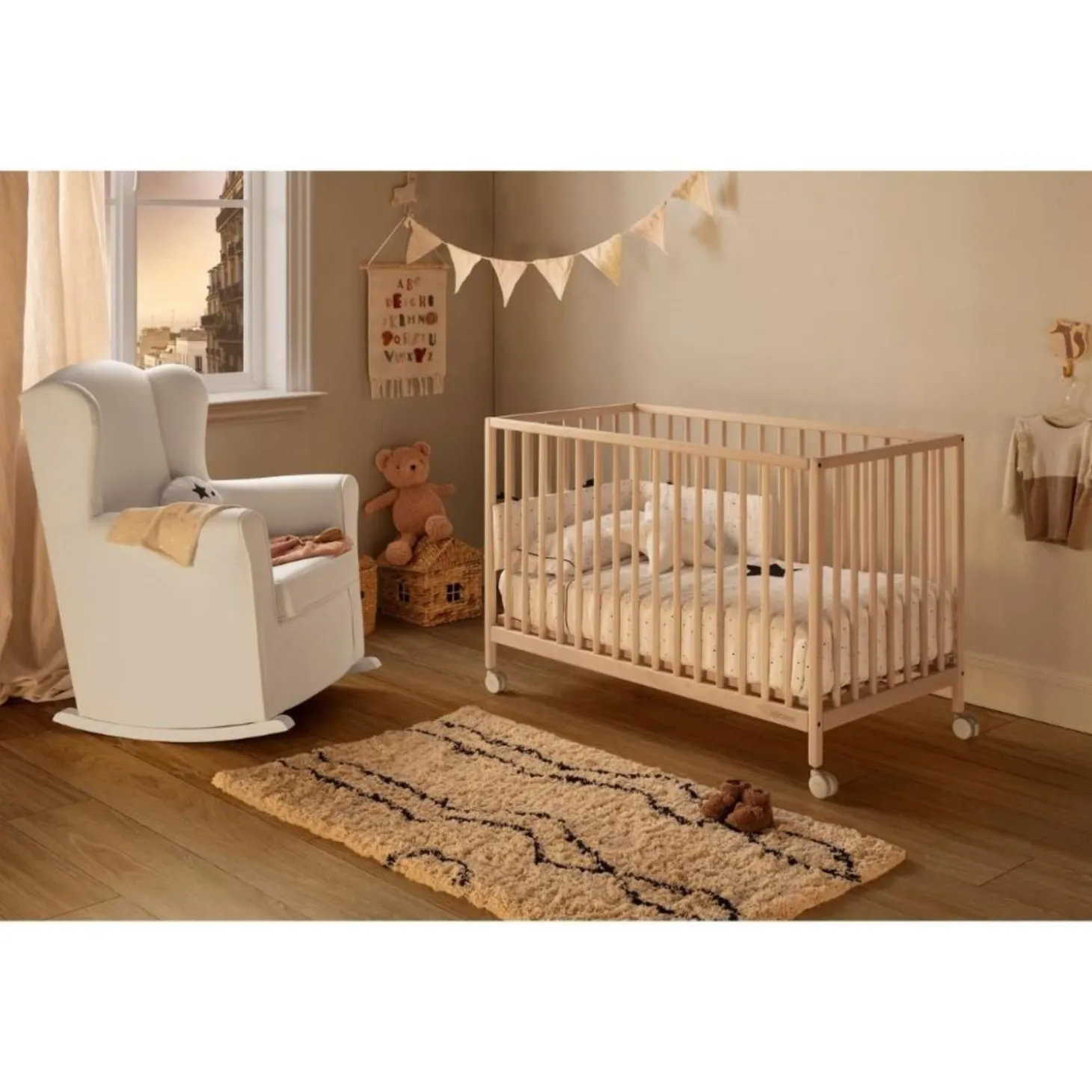 Micuna Lit Bébé Mountain Marron 60x120 cm