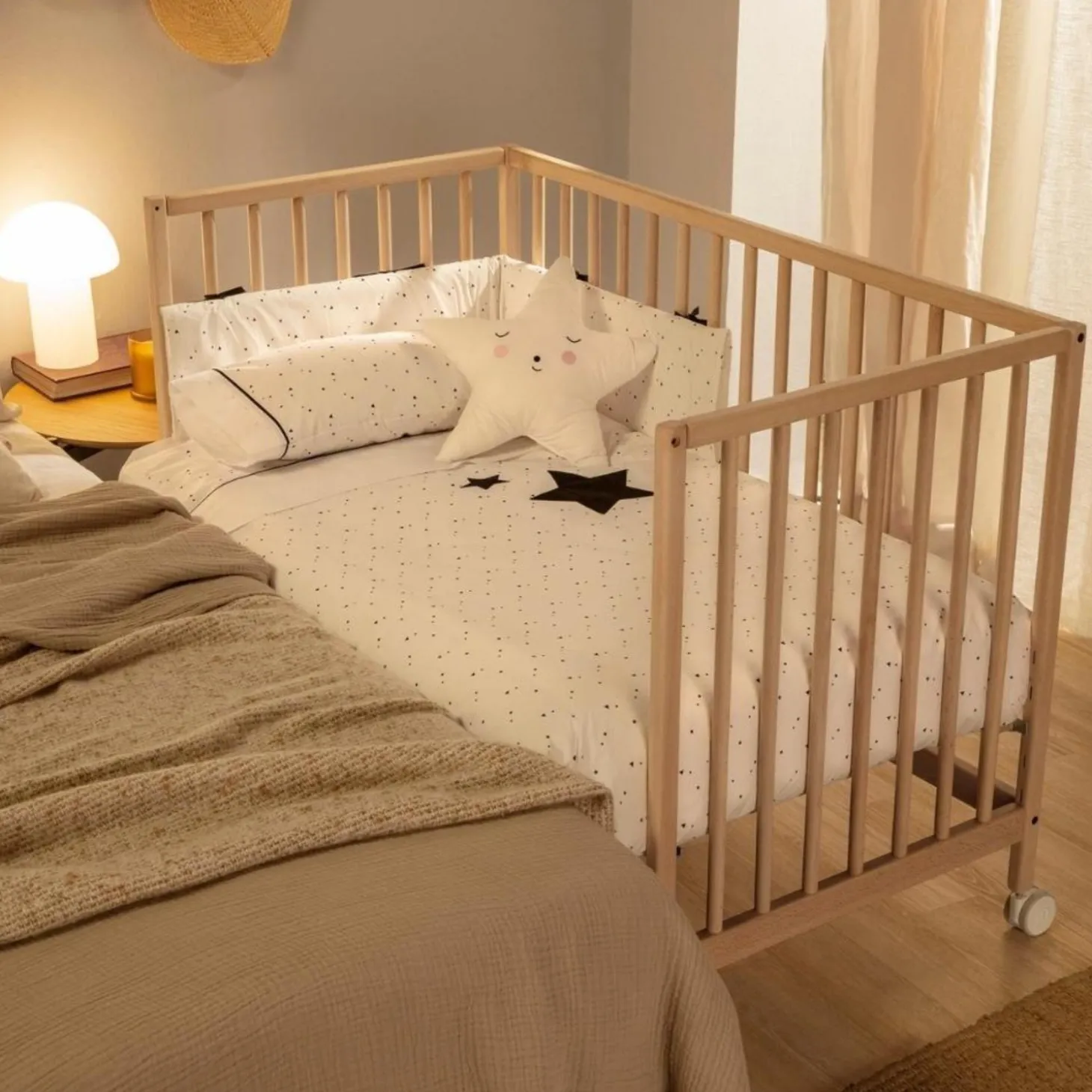 Micuna Lit Bébé Mountain Marron 60x120 cm