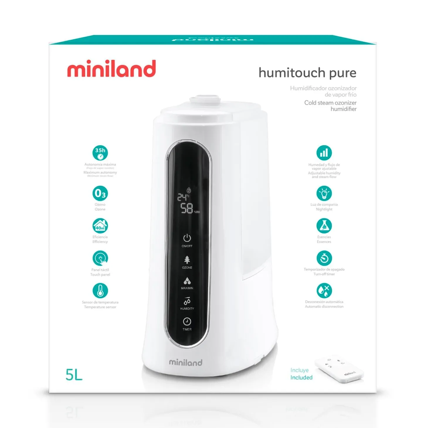 Miniland Humidificateur humitouch pure Blanc