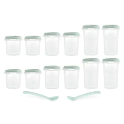 Miniland                    12 pots de conservations multi-tailles    Vert