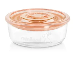 Miniland Set de 3 pots de conservation en verre bunny Blanc