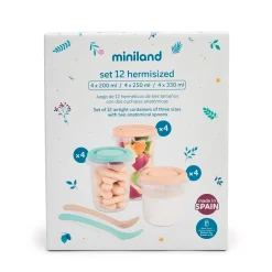 Miniland Set de 12 Pots de Conservation Pays de Rêve Multicolore