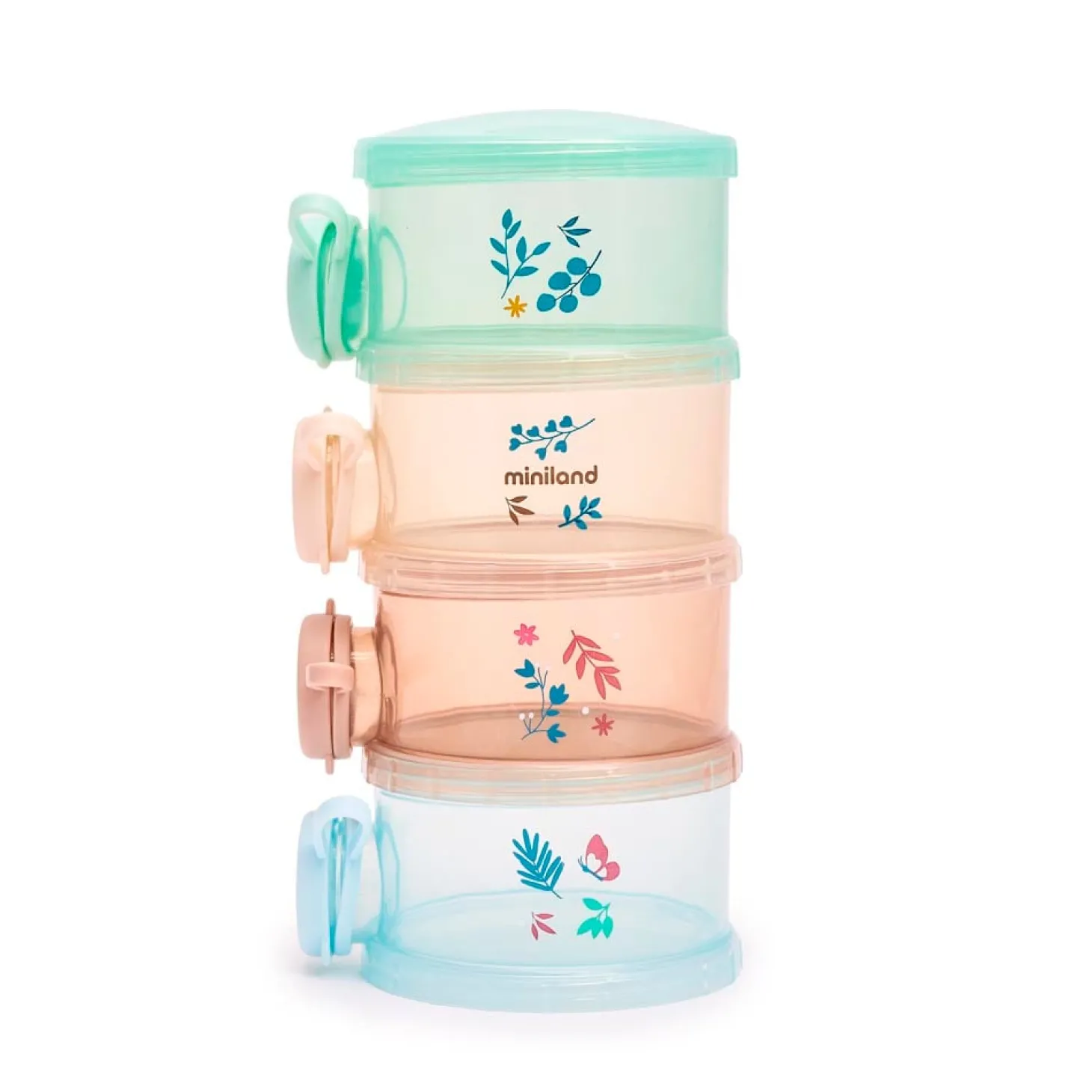 Miniland Set de 4 pots pour le lait Pays de Rêve Multicolore